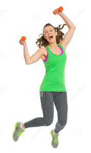 happy-fitness-young-woman-dumbbells-jumping-isolated-white-30911124