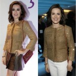 Alessandra Maestrini: mesma jaquetinha na festa e em coquetel