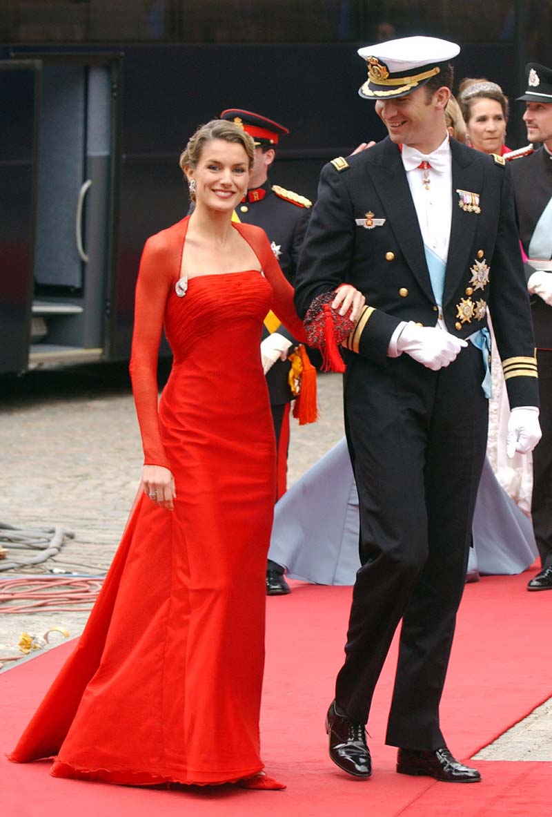 Crown Prince Felipe Of Spain & Letizia Ortiz Rocasolano Attend The Wedding Of Crown Prince Frederik & Mary Donaldson At The Vor Frue Kirke Catherdal In Copenhagen. . (Photo by A. Jones/J. Whatling/J. Parker/M. Cuthbert/UK Press via Getty Images)
